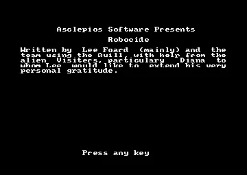 Robocide (UK) (19xx) (PD) screen shot title